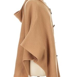 100% Wool Tan Women's Poncho